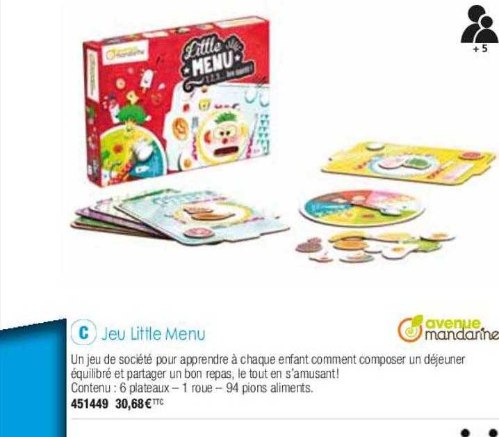 jeu little menue avenue mandarine