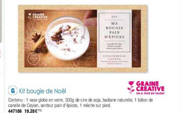 kit bougie de noël graine créative