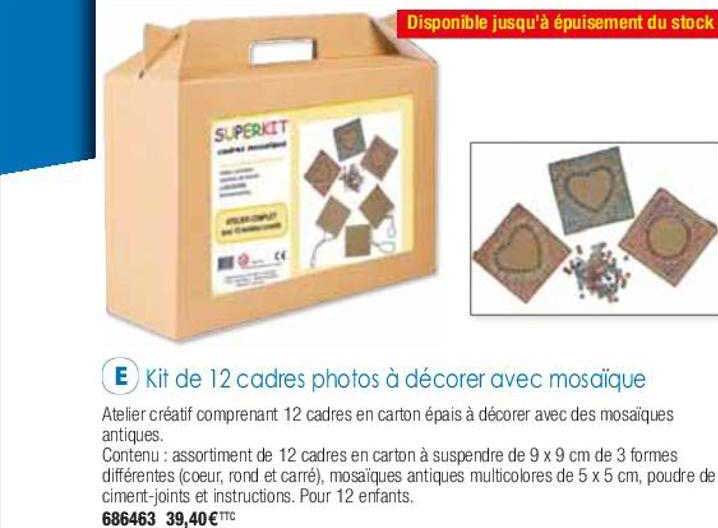 Kit De 12 Cadres Photos à Décorer Avec Mosaïques