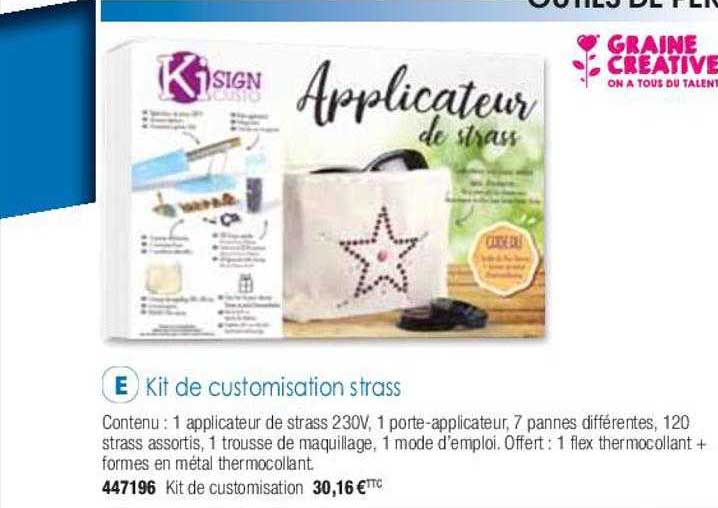 kit de customisation strass graine créative
