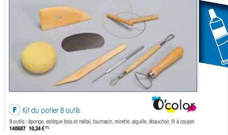 kit du potier 8 outils o'color
