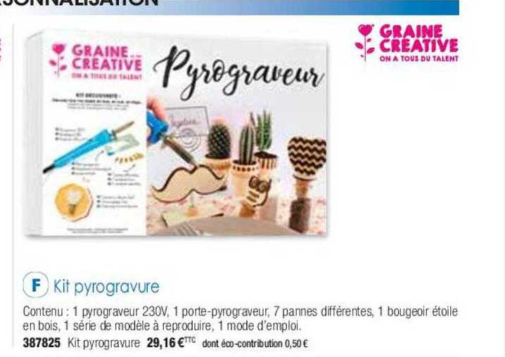 Kit Pyrogravure Graine Créative