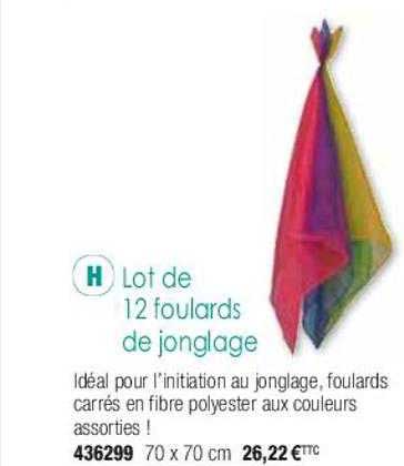 lot de 12 foulards de jonglage