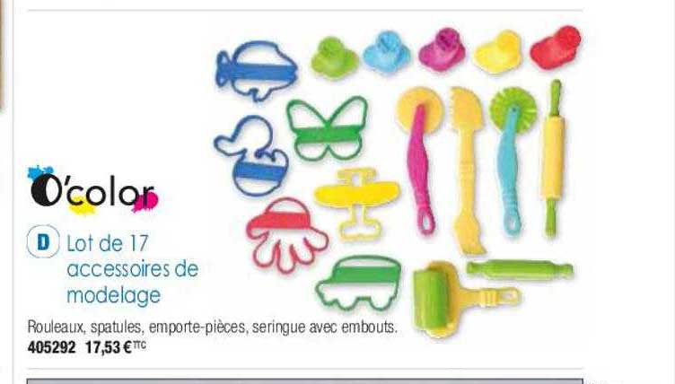 lot de 17 accessoires de modelage o'color