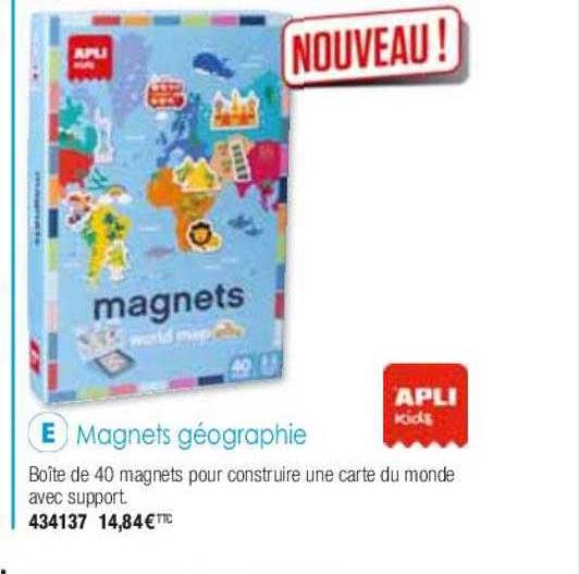 magnets géographie apli kids