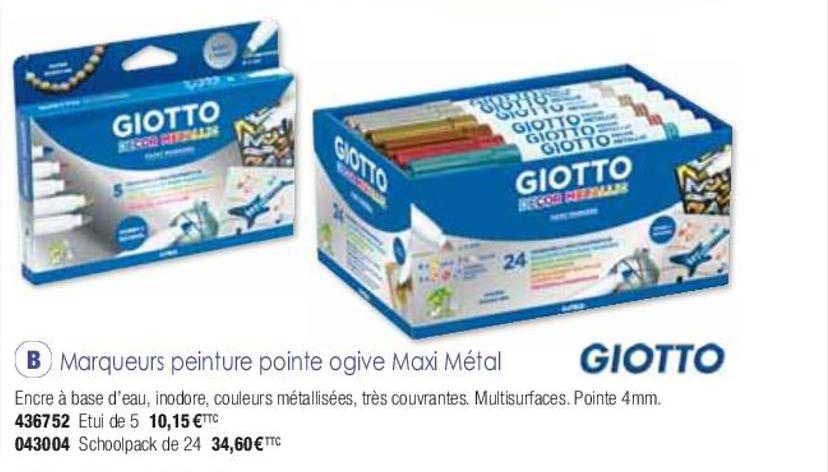 marqueurs peinture pointe ogive maxi métal giotto