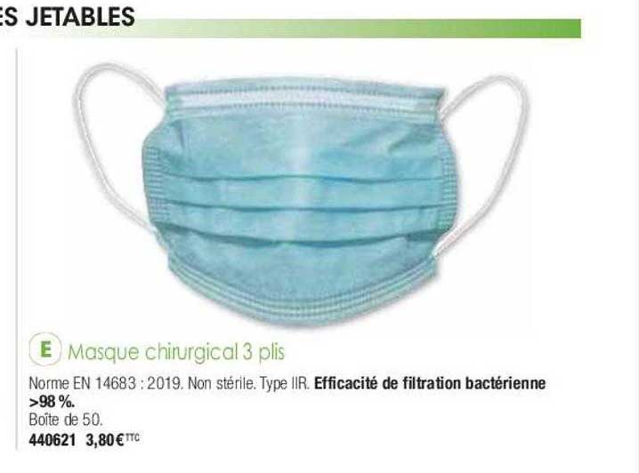 masque chirurgical 3 plis