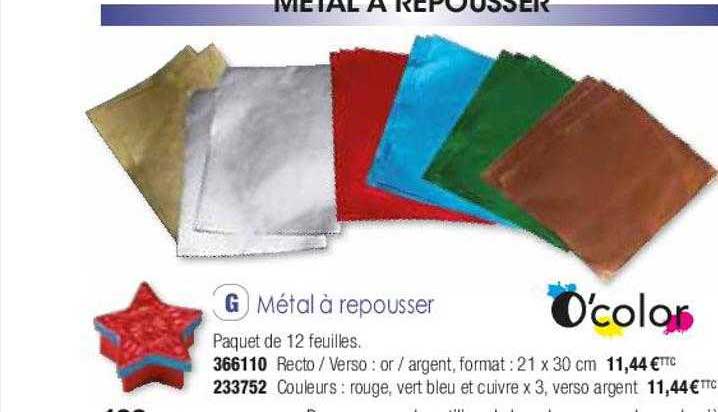 métal à repousser o'color