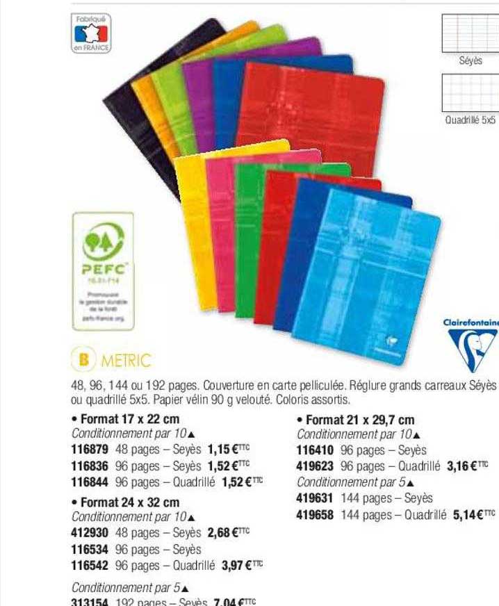 Metric Clairefontaine