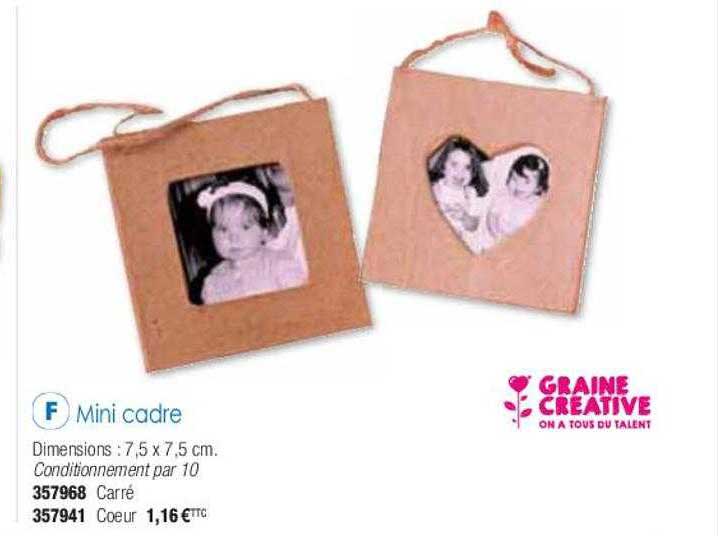 mini cadre graine créative