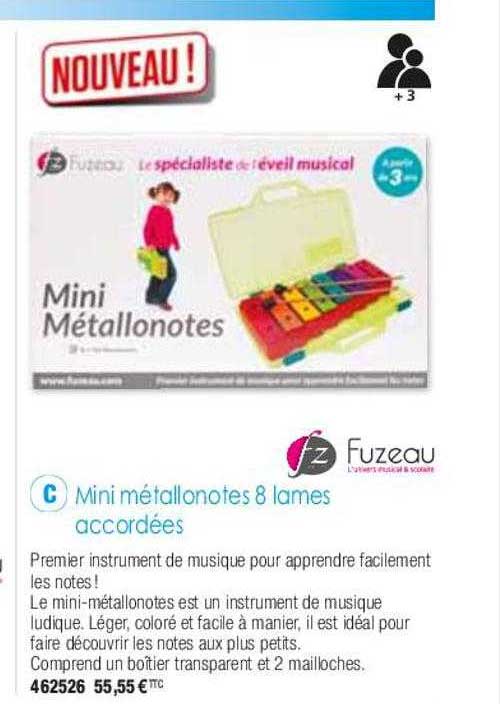 mini métallonotes 8 lames accordées fuzeau