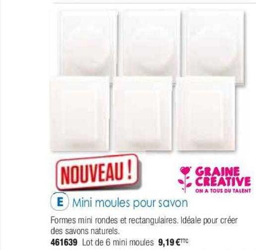 mini moules pour savon graine créative