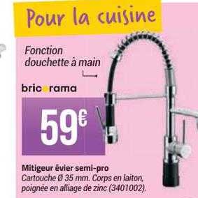 mitigeur évier semi-pro