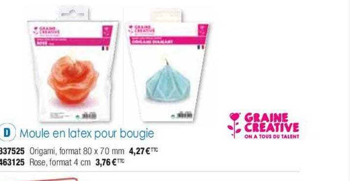 moule en latex pour bougie graine créative