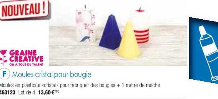 moules cristal pour bougie graine créative