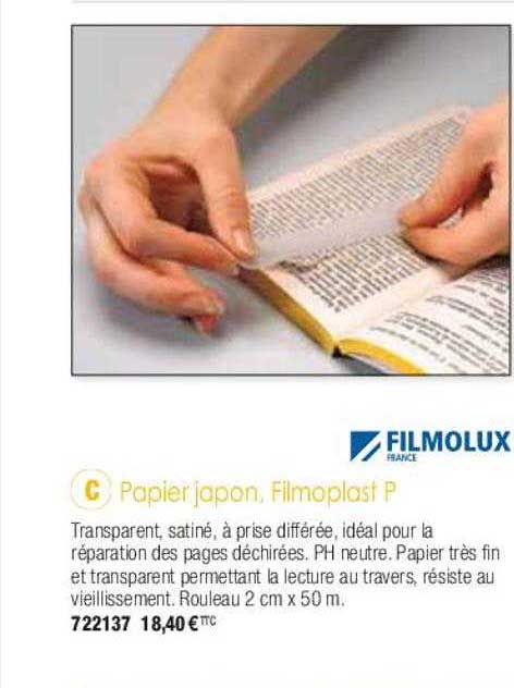 papier japon, filmoplast p filmolux