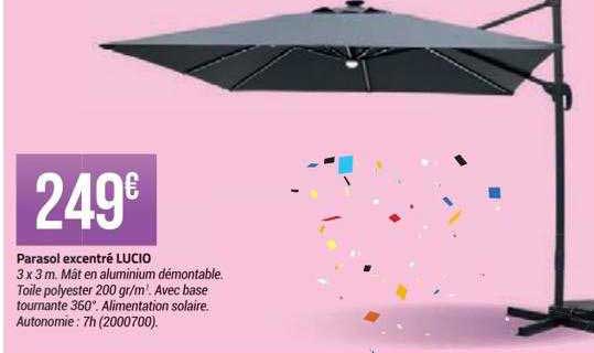 parasol excentré lucio