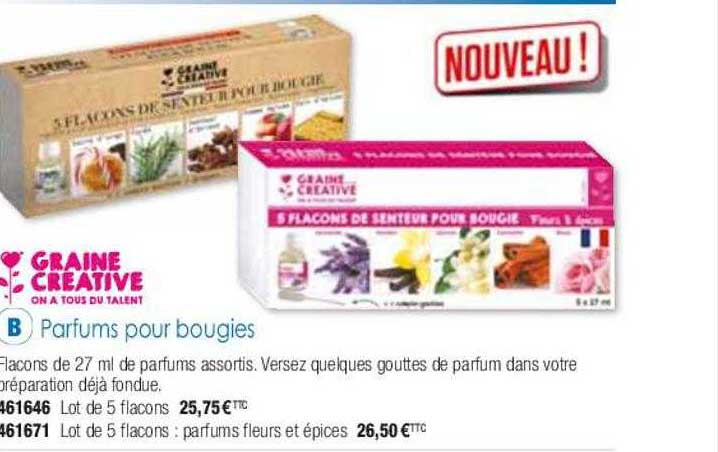 parfums pour bougies graine créative