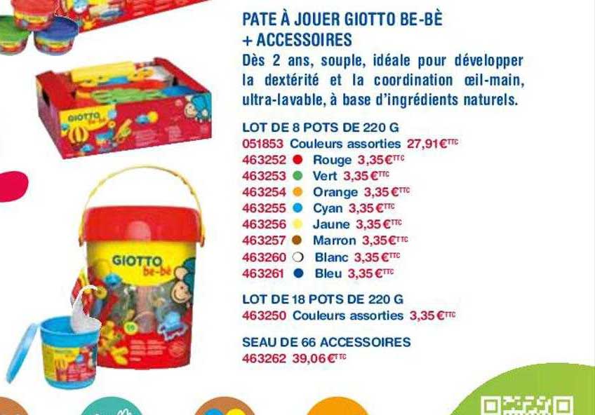 pâte à jouer giotto be-bè + accessoires