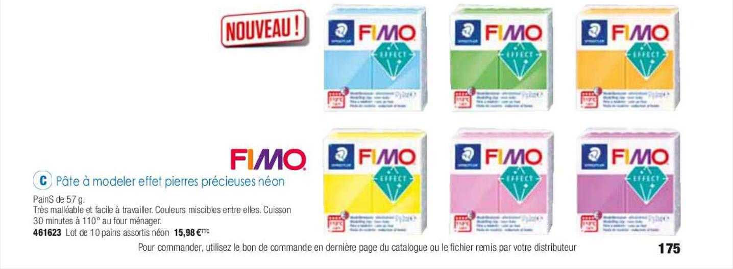 pâte à modeler effert pierres précieuses néon fimo