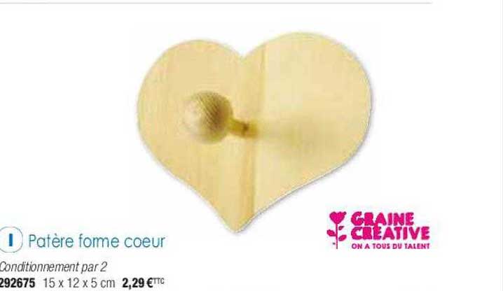 Patère Forme Cœur Graine Créative