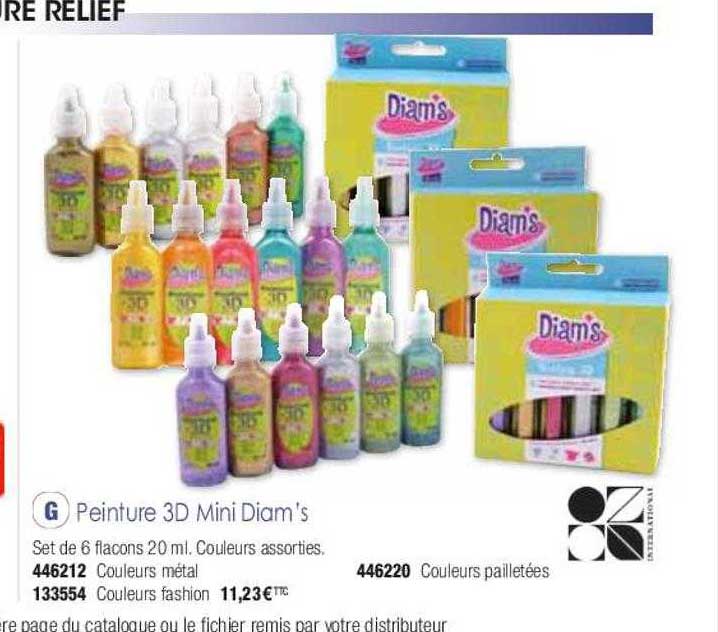 peinture 3d mini diam's