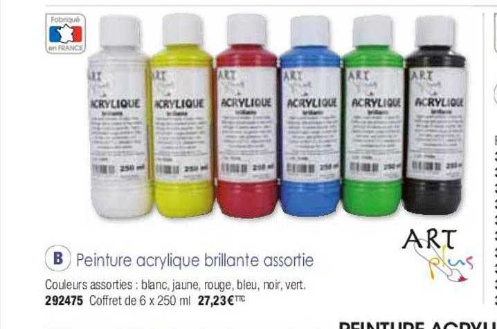 peinture acrylique brillante assortie art plus