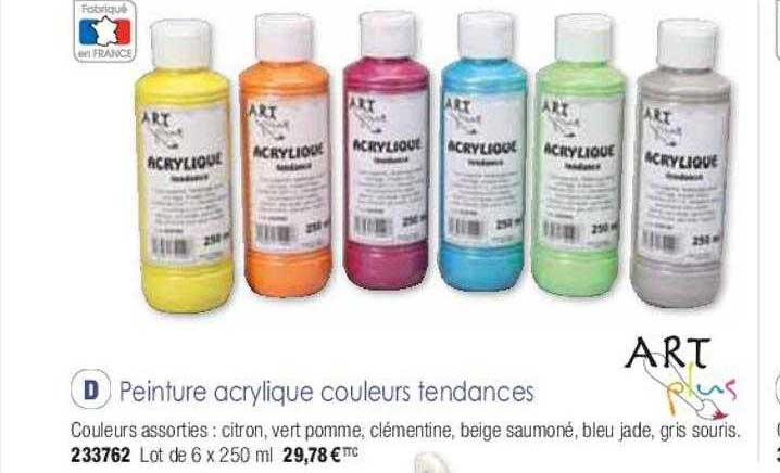 peinture acrylique couleurs tendances art plus