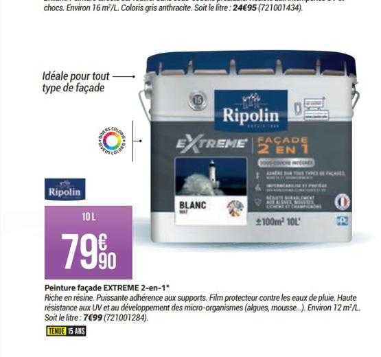 peinture façade extrême 2-en-1 ripolin