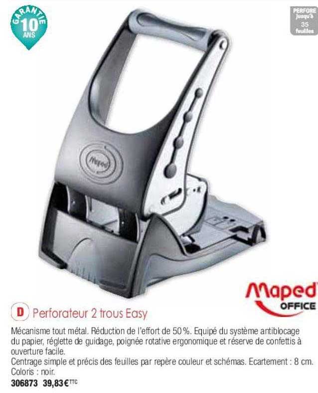 perforateur 2 trous easy maped office