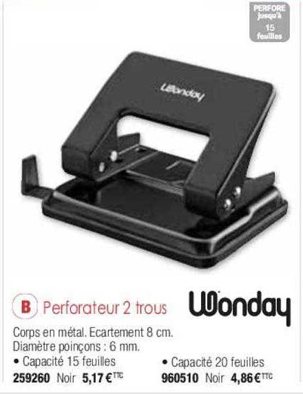 perforateur 2 trous wonday