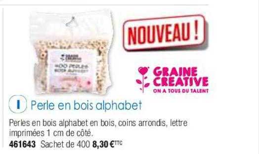 perle en bois alphabet graine créative