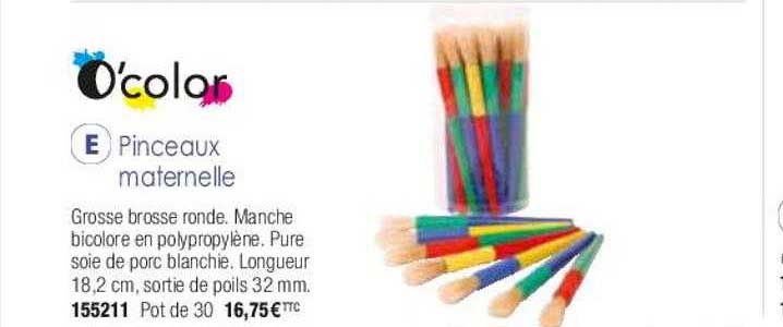 Pinceaux Maternelle O'color