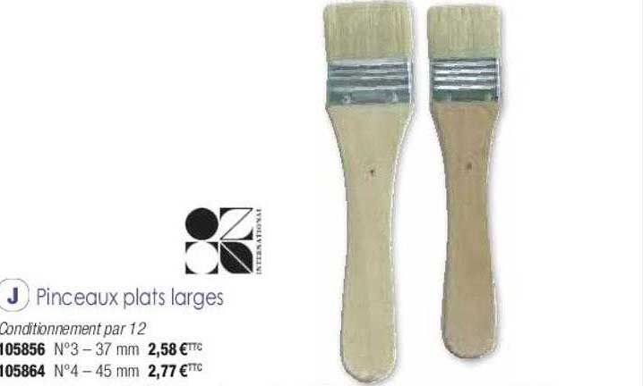 pinceaux plats larges