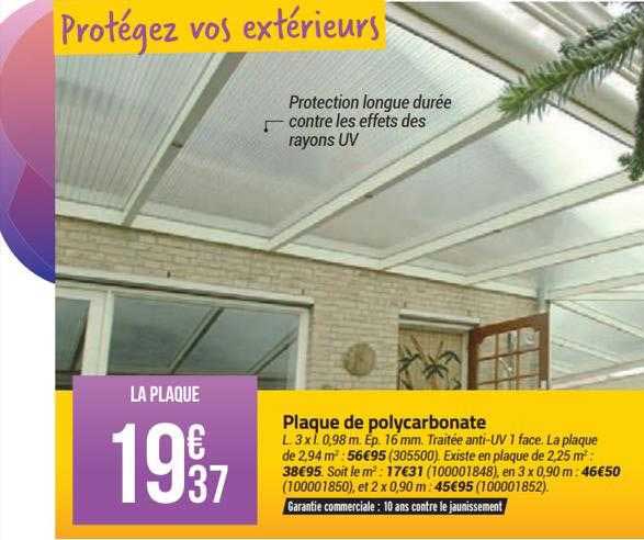 Plaque De Polycarbonate