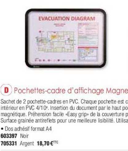 pochettes-cadre d'affichage magneto