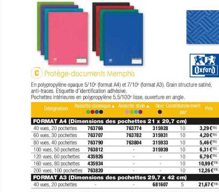 protège-documents memphis oxford