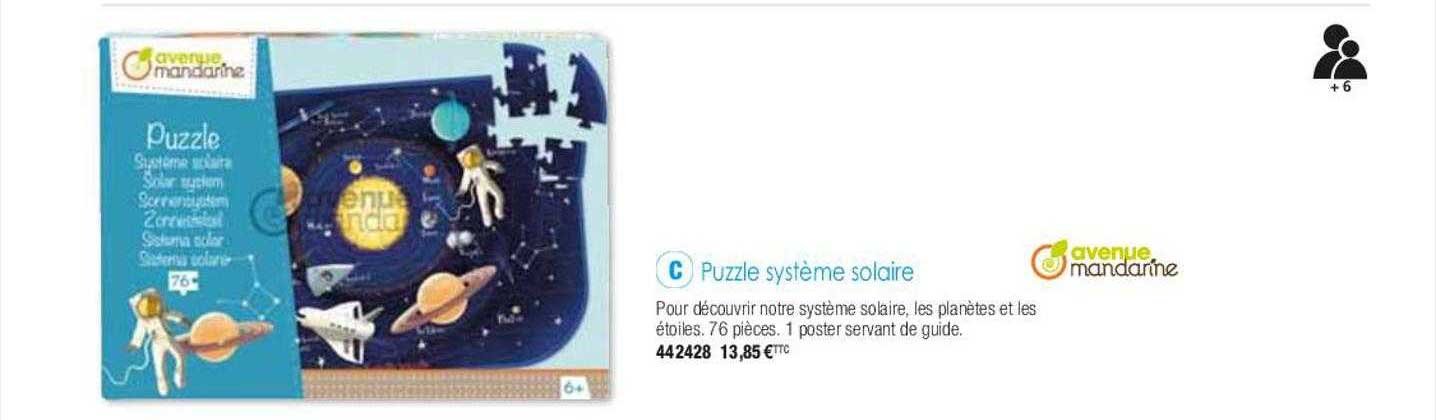 puzzle système solaire avenue mandarine