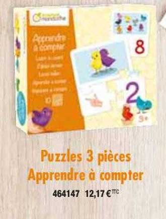 puzzles 3 pièces apprendre à compter