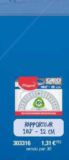 rapporteur 180° - 12 cm maped