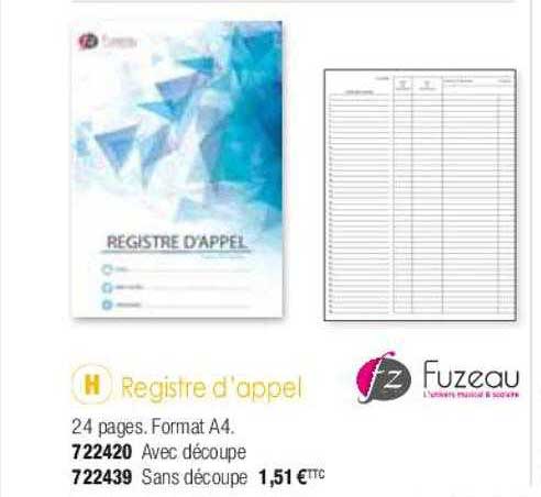 registre d'appel fuzeau