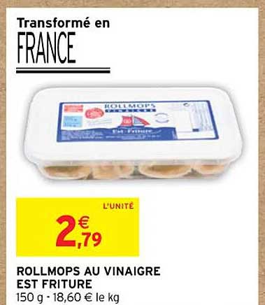 rollmops au vinaigre est friture
