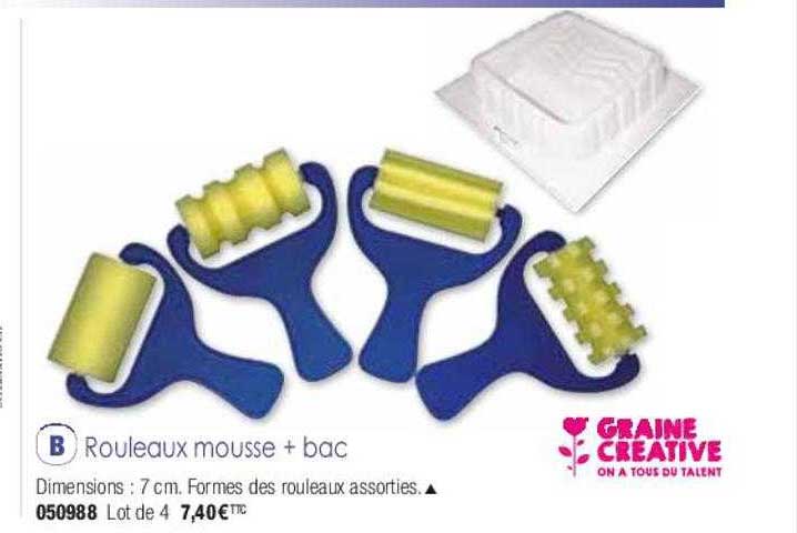 rouleaux mousse + bac graine créative