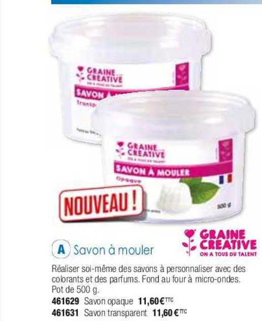 savon à mouler graine créative