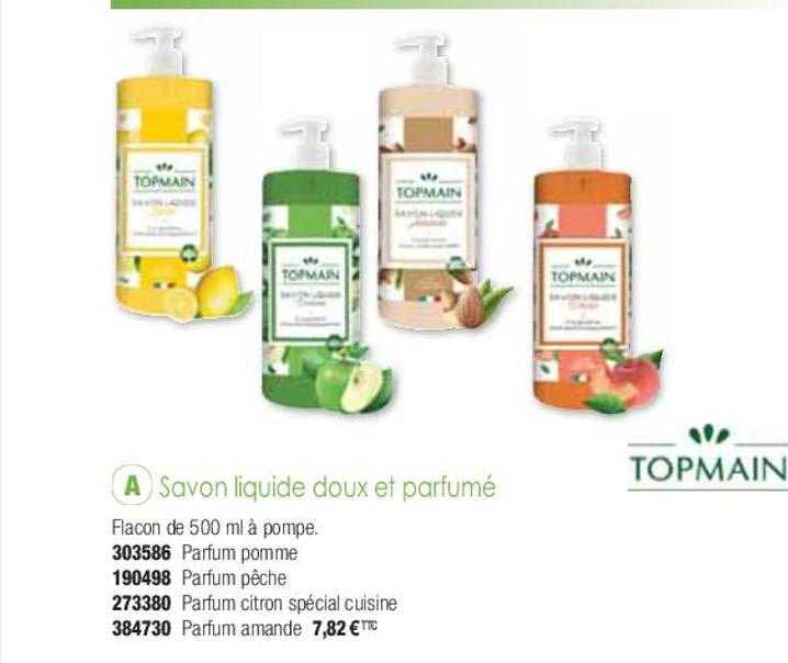 Savon Liquide Doux Et Parfumé Topmain