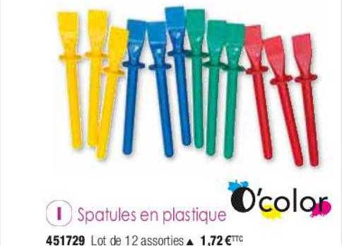spatules en plastique o'color