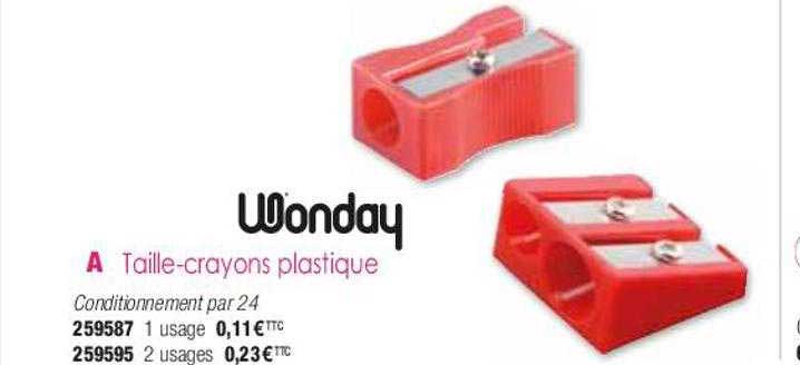 taille-crayons plastique wonday