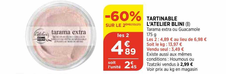 tartinable l'atelier blini