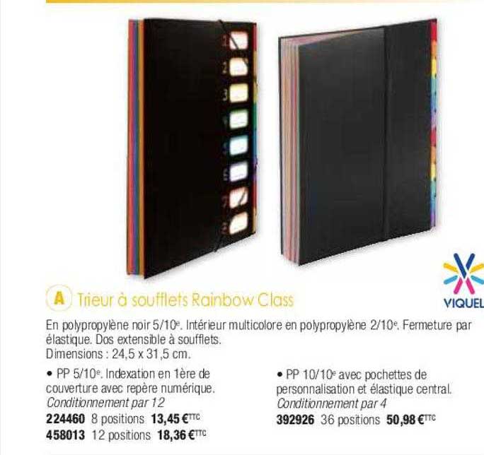 trieur à soufflets rainbow class viquel