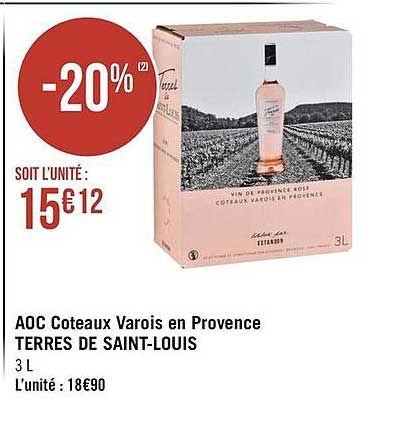 aoc coteaux varois en provence terres de saint-louis